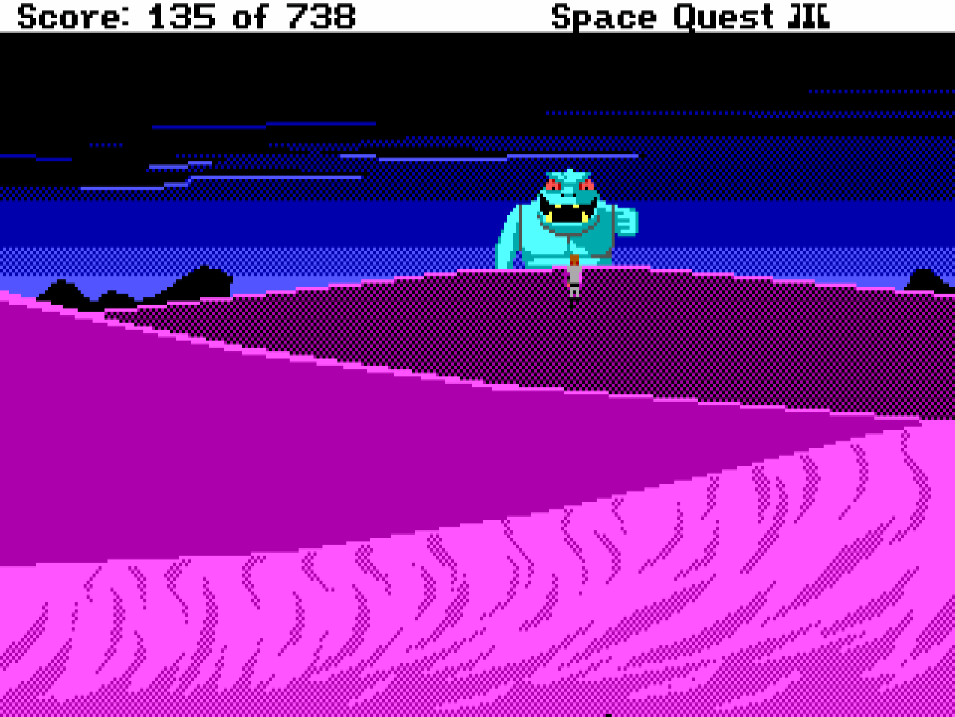 Quest 3 видео. Space Quest 3. Space Quest 3 игра. Классические игры для dos фиолетовый. Дос квест про космос.
